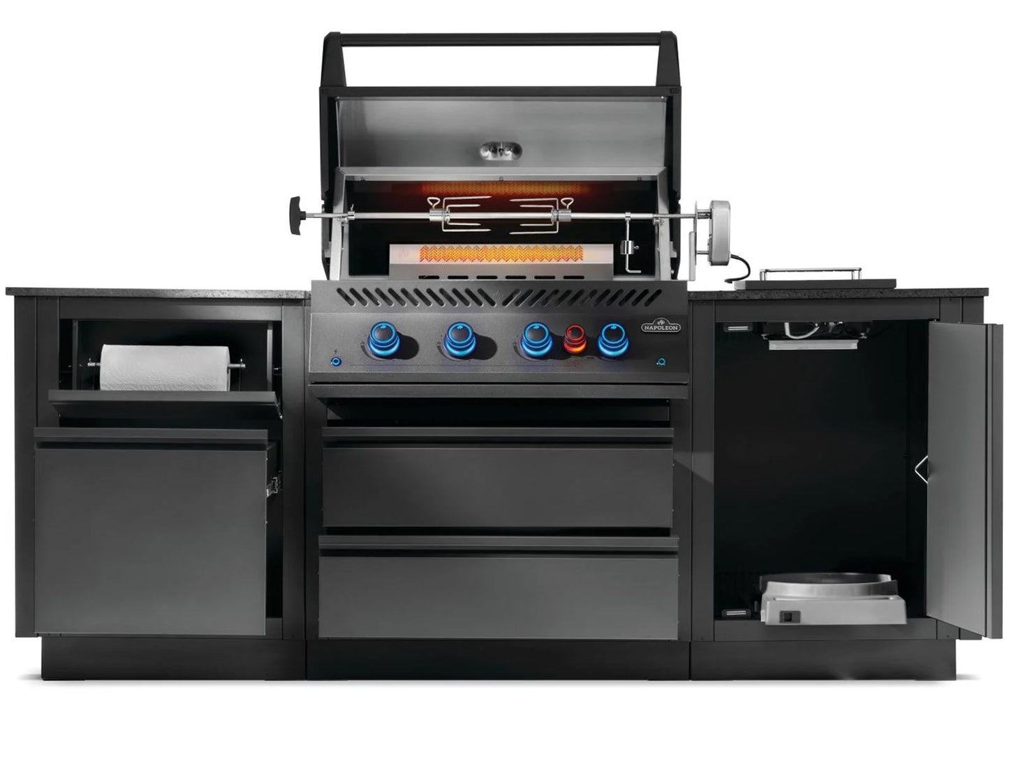 Napoleon - Oasis 300 Bundle, Built-In 700 Series 32 with Infrared Rear Burner Propane, Matte Black