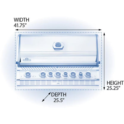 Napoleon Prestige PRO 665 5-Burner Built-in Propane Grill w/ Rotisserie