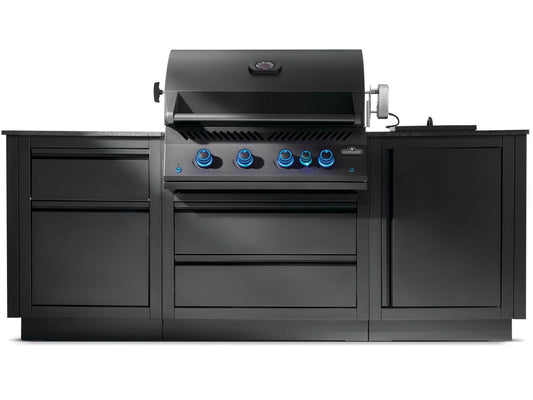 Napoleon - Oasis 300 Bundle, Built-In 700 Series 32 with Infrared Rear Burner Propane, Matte Black