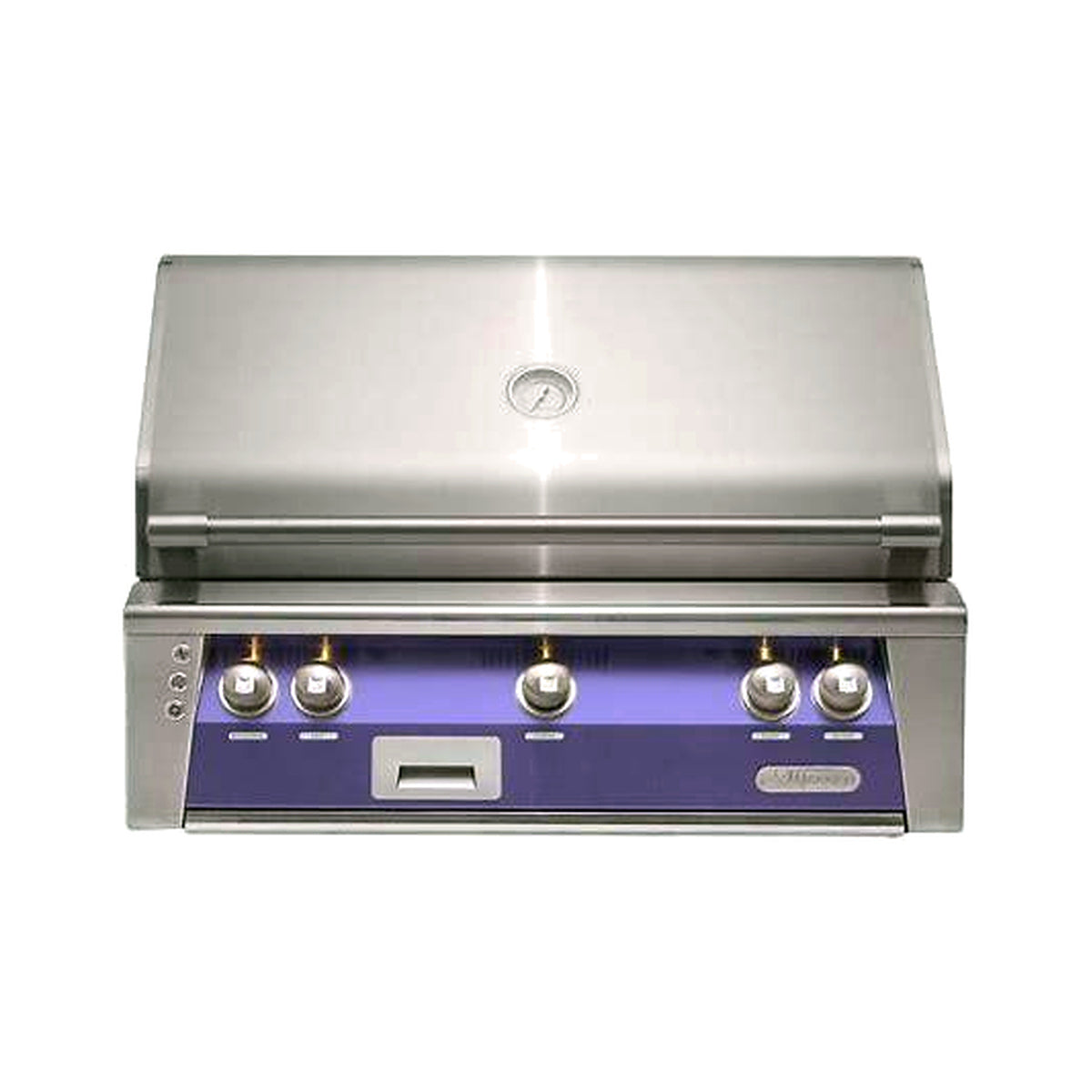 Alfresco 36" Luxury Grill with a Blue Lilac front on a white background