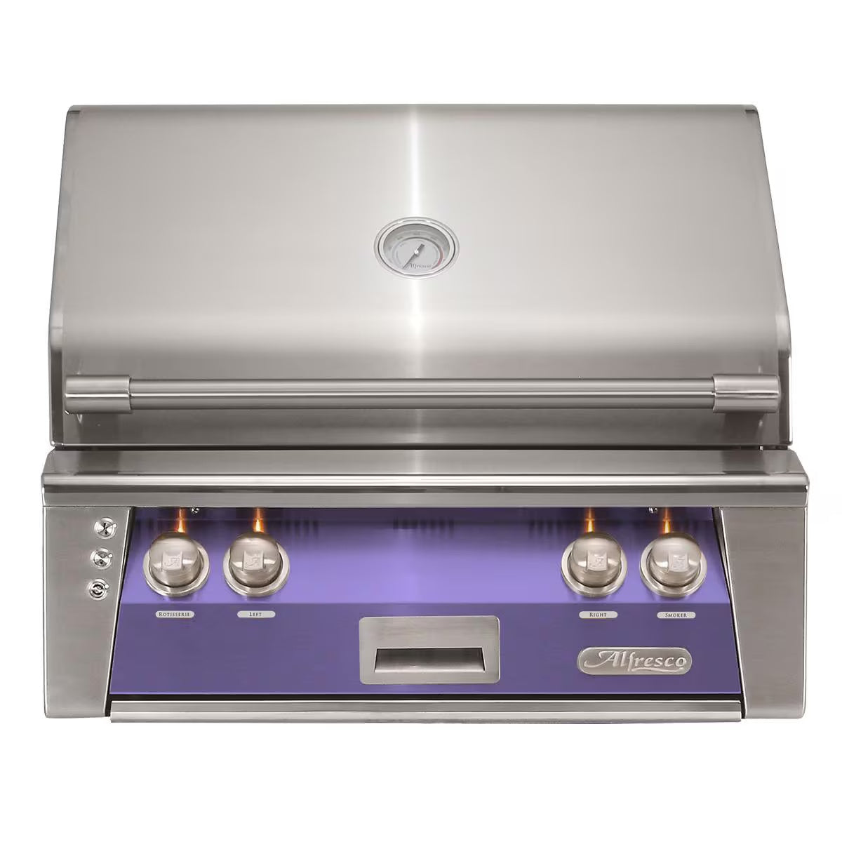 Alfresco 30" Luxury Grill with a Blue Lilac Front on a white background