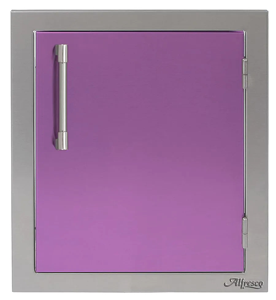 Alfresco 17" Single Access Door in Blue Lilac on a white background