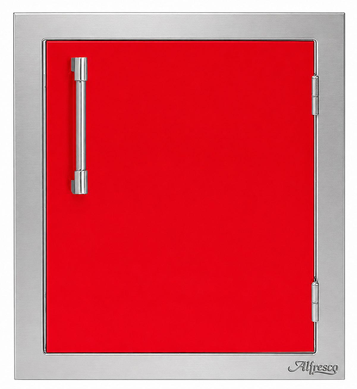 Alfresco 17" Single Access Door in Carmine Red on a white background