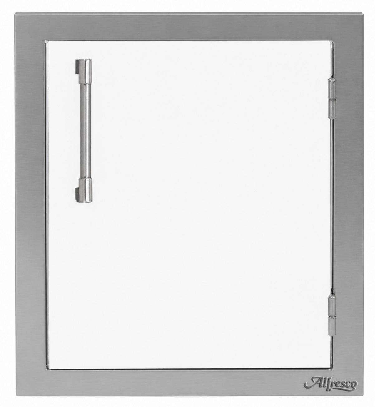Alfresco 17" Single Access Door in white on a white background