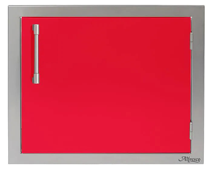 Alfresco 23" Single Access Door in Raspberry Red on a white background