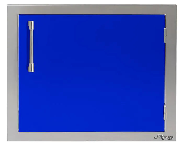 Alfresco 23" Single Access Door in Ultramarine Blue on a white background