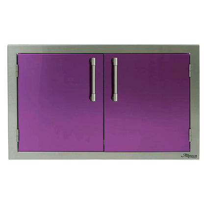 Alfresco Double Access Doors in Blue Lilac on a white background