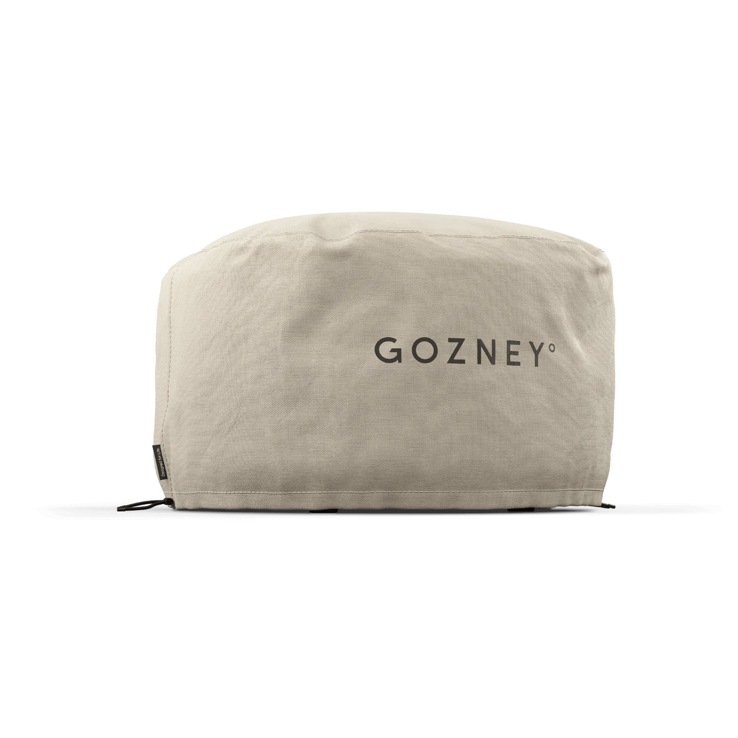 Beige Gozney Arc XL oven cover on a white background