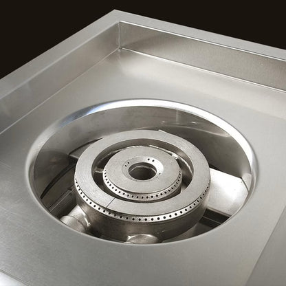 Artisan: 18" Power Burner close up dual ring burner