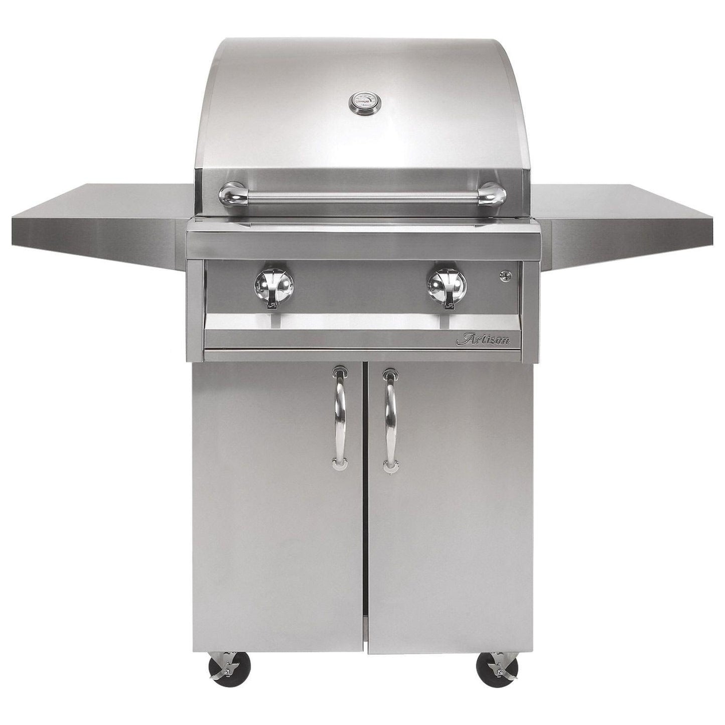 Artisan American Eagle Series 26-Inch Gas Grill on a freestanding cart on a white background