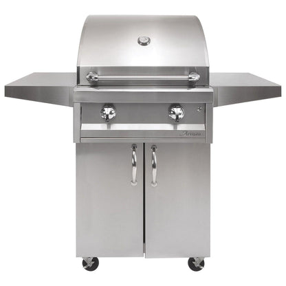 Artisan American Eagle Series 26-Inch Gas Grill on a freestanding cart on a white background