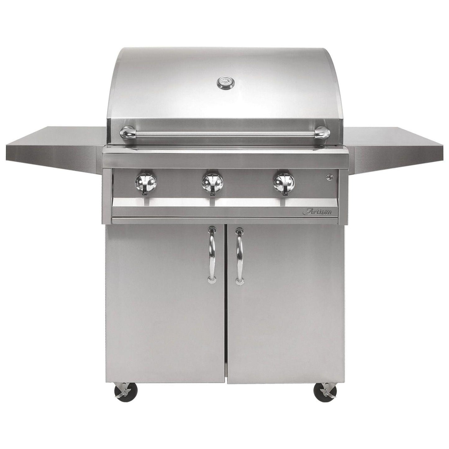 Artisan American Eagle Series 32-Inch Gas Grill on a cart on a white background