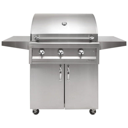 Artisan American Eagle Series 32-Inch Gas Grill on a cart on a white background