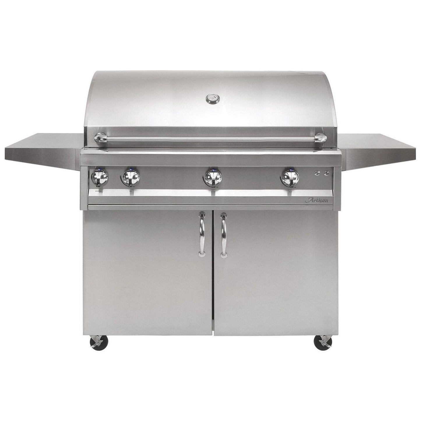 Artisan Professional Series 42-Inch Gas Grill on a cart on a white background