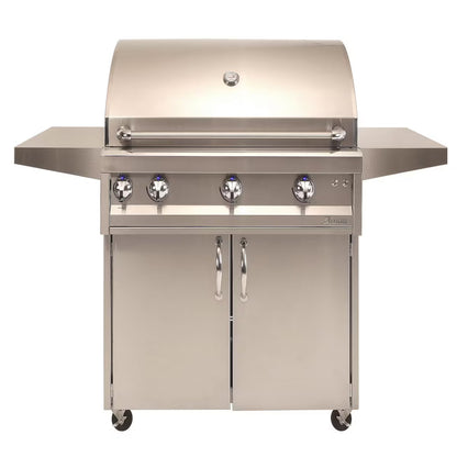 Artisan Professional Series 36-Inch Gas Grill on a cart on a white background