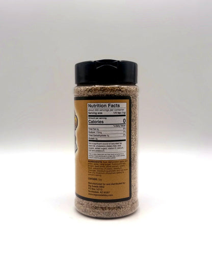 Big Swede BBQ Badass Texas Boost showing the ingredients and nutritional label on a white background