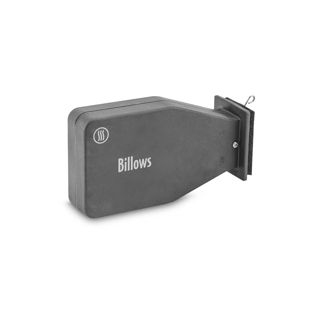 Black wall-mounted product with 'Billows' branding on a white background