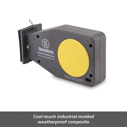 Gray and yellow industrial component with Thermoworks branding on a white background
