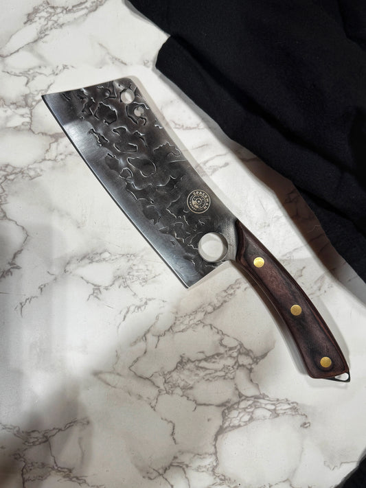 Spaceman Knives Meteor Series Cleaver with Wood Handle