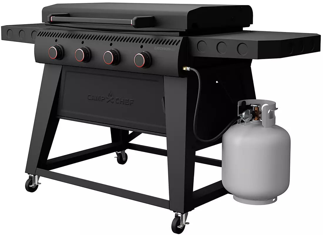 Camp Chef Gridiron 36" on an angle on a white background