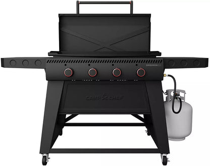 Camp Chef Gridiron 36" with lid open on a white background