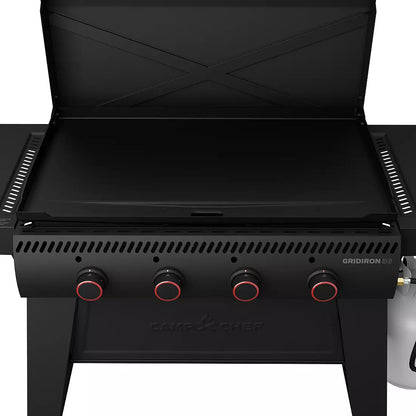 Camp Chef Gridiron 36" with lid open on a white background