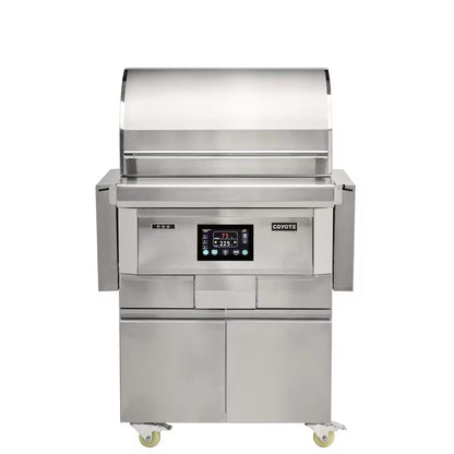 Coyote Pellet Grill freestanding model with shelves down
