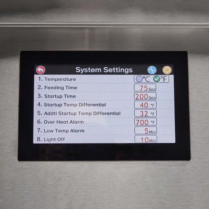 Coyote Pellet Grill front panel touch screen