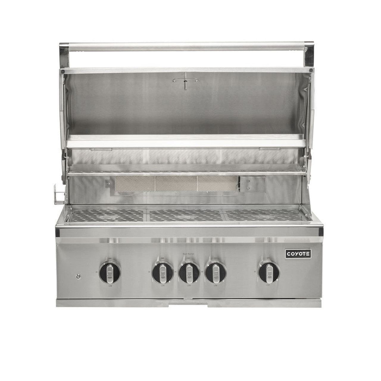 Coyote SL Series Grills on a white background with lid open