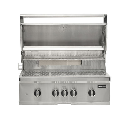 Coyote SL Series Grills on a white background with lid open