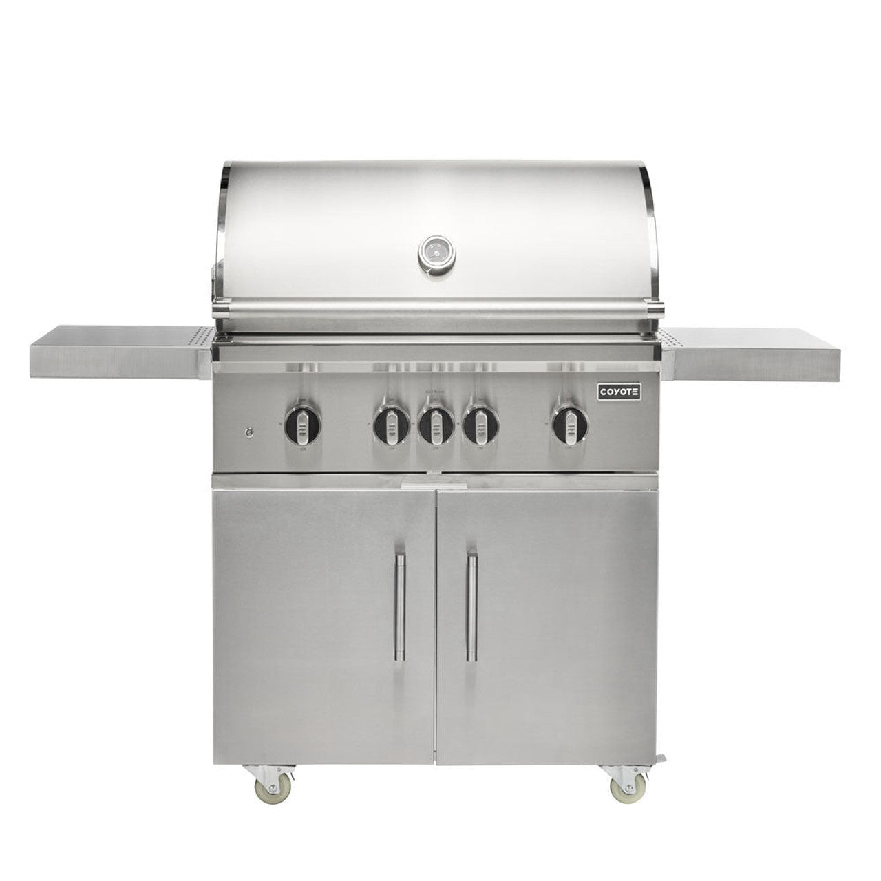 Coyote SL Series Grill on a cart on a white background