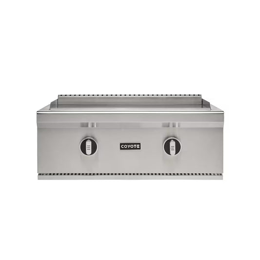 Coyote 30" Built In Flat Top Griddle on a white background