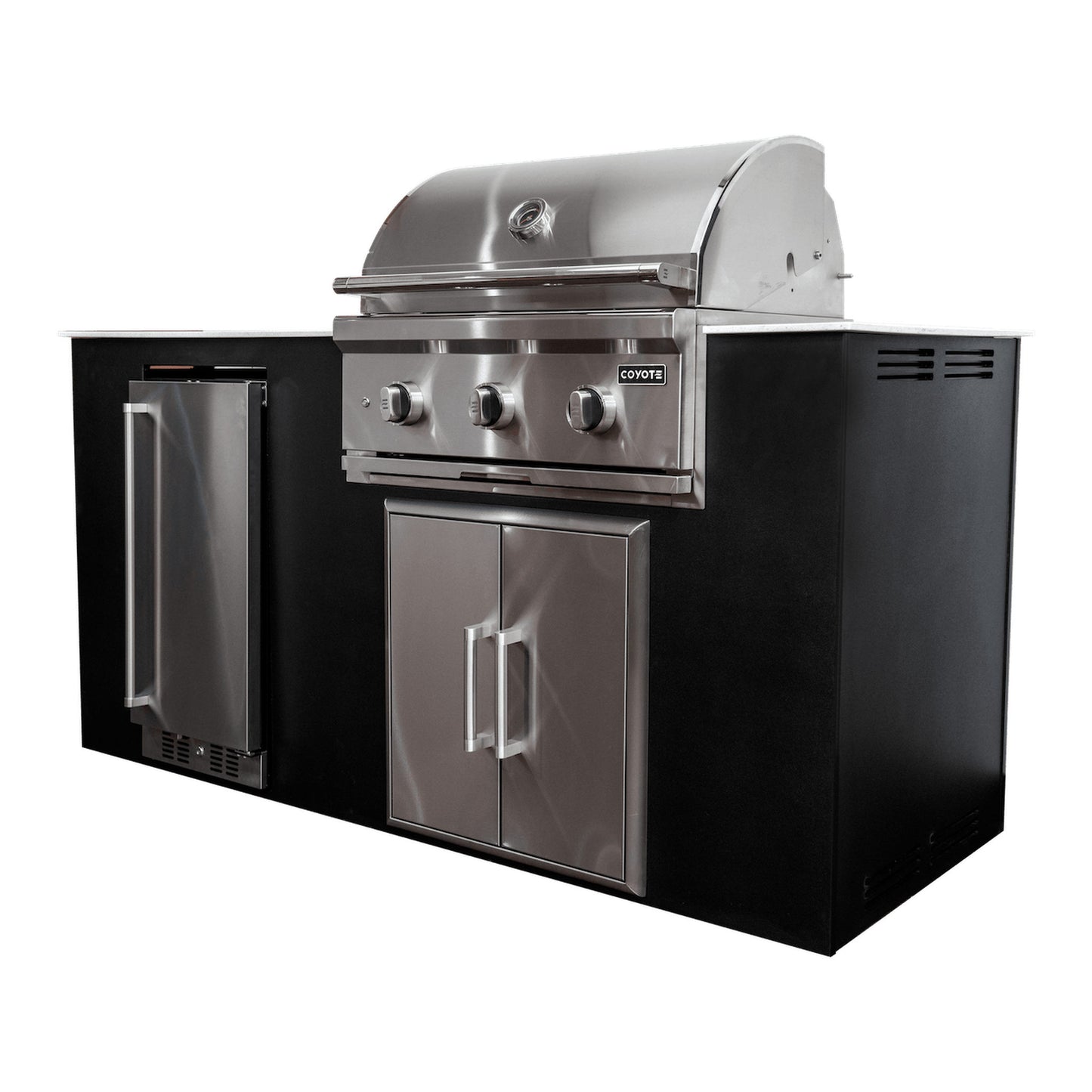 Coyote CKEY6 4-Piece Outdoor Kitchen Island Package on a white background