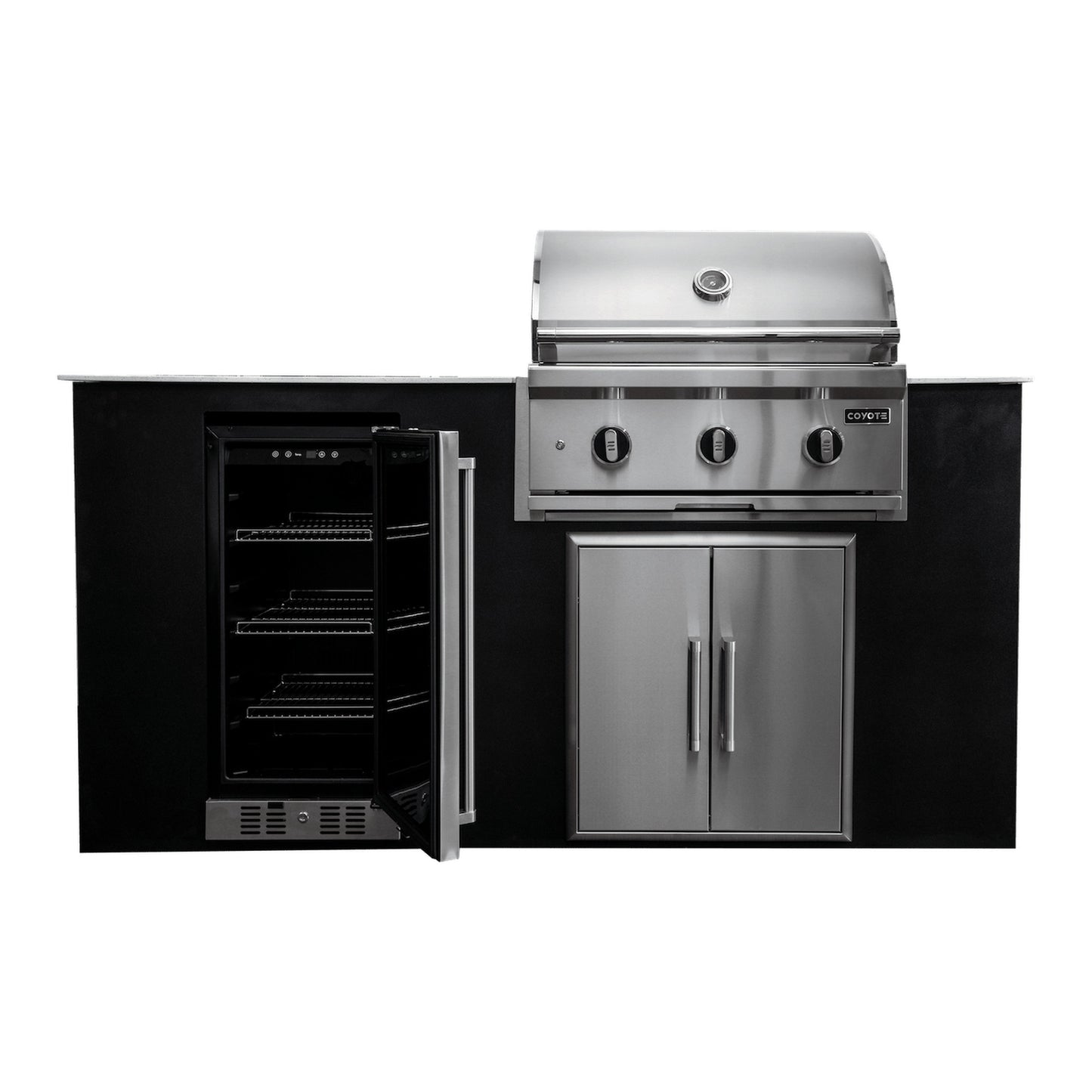 Coyote CKEY6 4-Piece Outdoor Kitchen Island Package on a white background