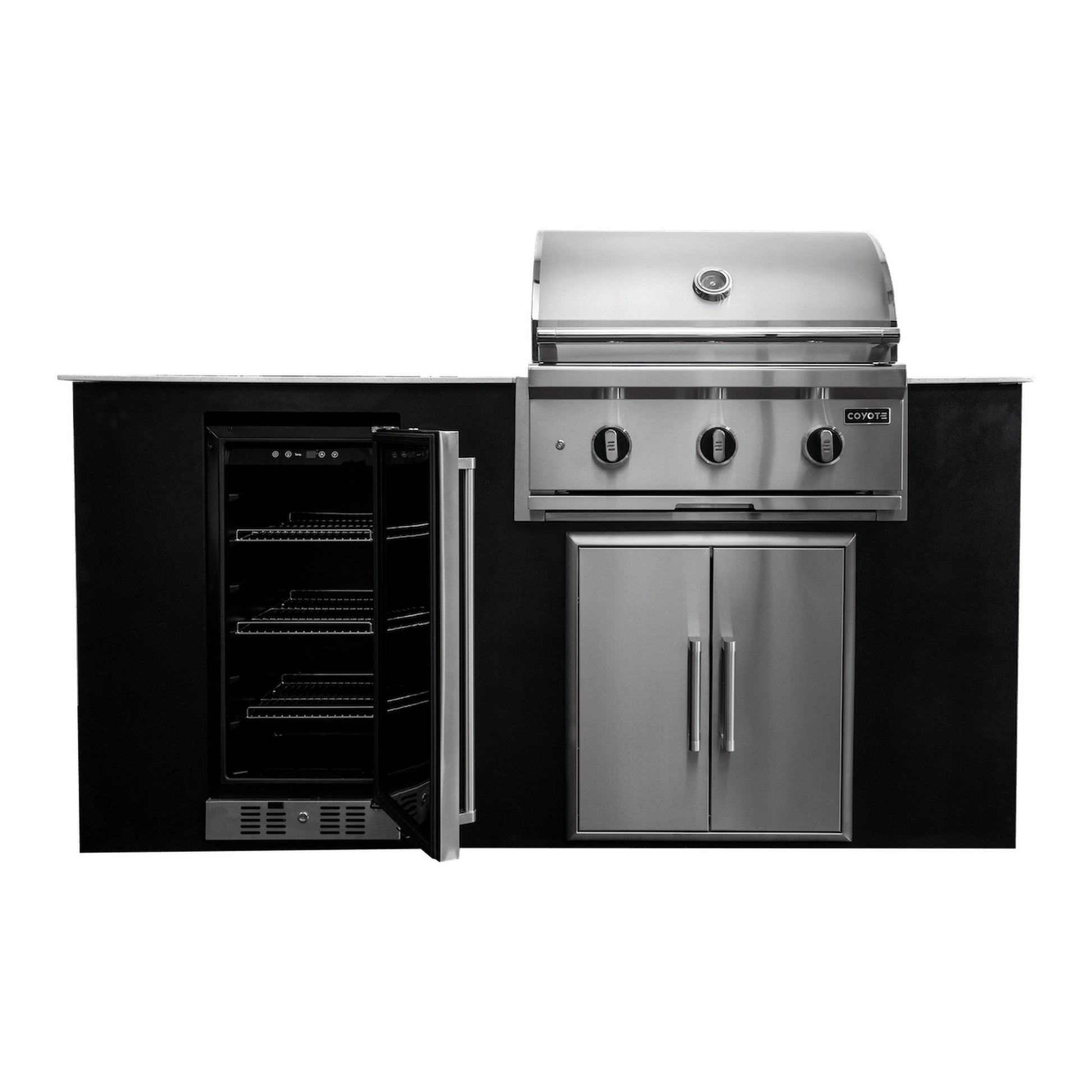 Coyote CKEY6 4-Piece Outdoor Kitchen Island Package on a white background