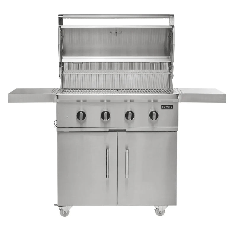 Coyote CL Series Built In Grill on a cart on a white background