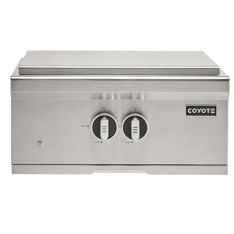 Coyote Power Burner with lid on a white background