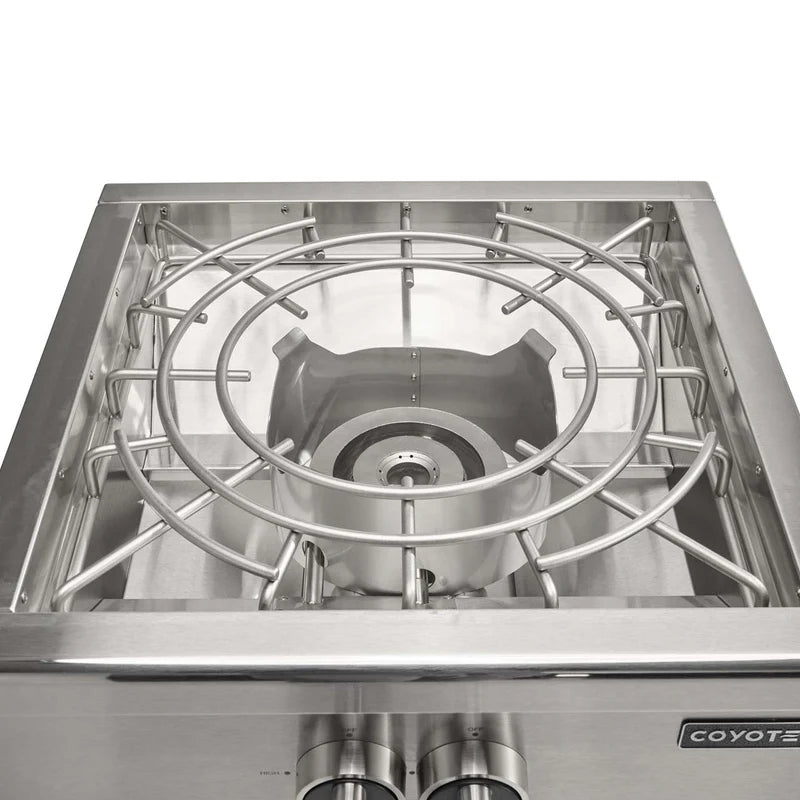 Coyote Power Burner burner configuration on a white background