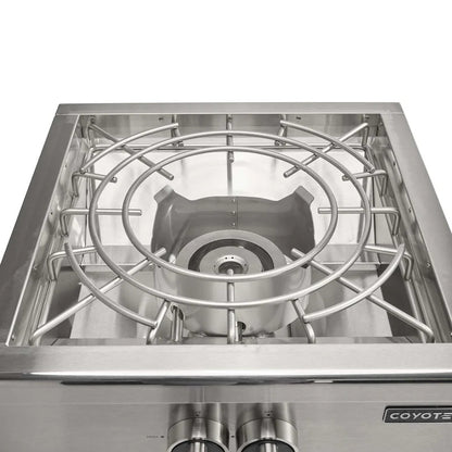 Coyote Power Burner burner configuration on a white background