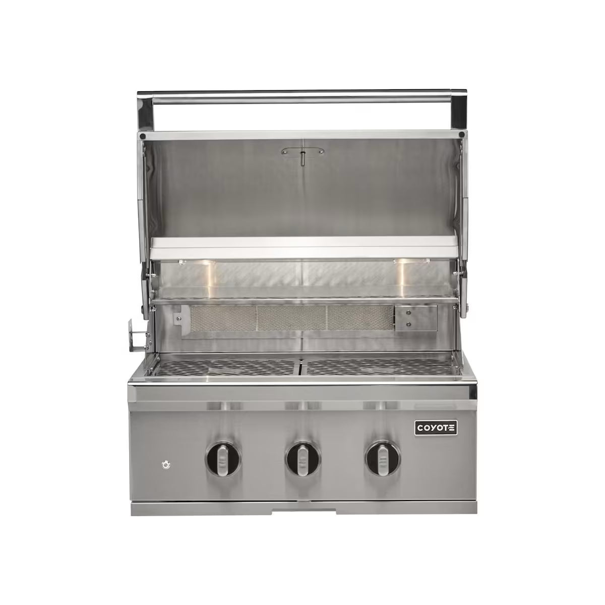 Coyote SL Series Grills on a white background with lid open