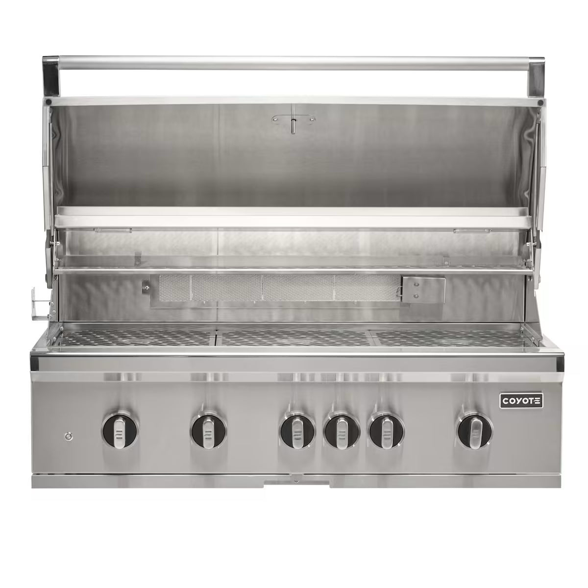 Coyote SL Series Grills on a white background with lid open