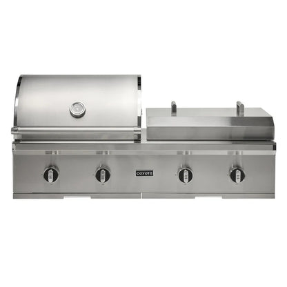 Coyote 50-in Built-In Propane Grill / Flat Top Combo on a white background