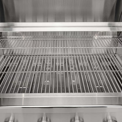 Stainless steel grill with multiple levels and perforated design