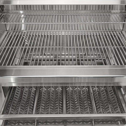 Stainless steel grill with multiple levels