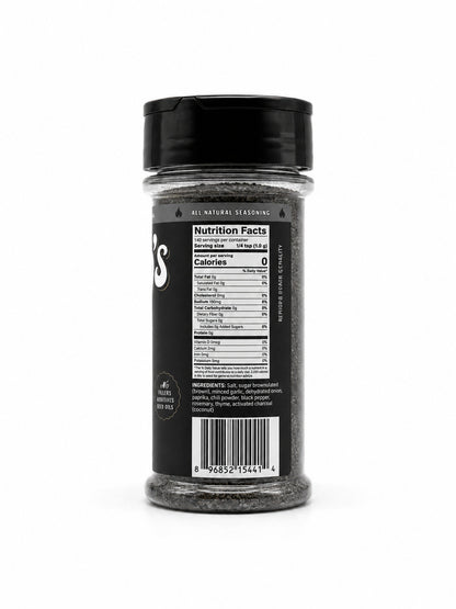Cusos Dirt seasoning jar with label on a white background