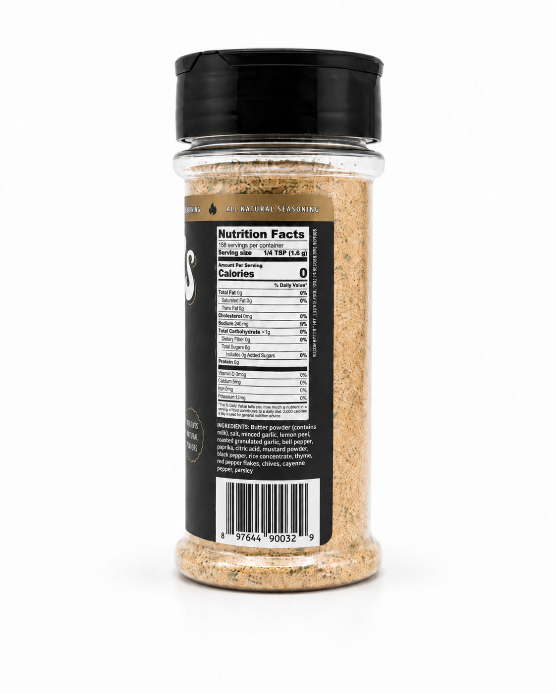 Cusos Cowboy Butter Ingredient Label on a white background