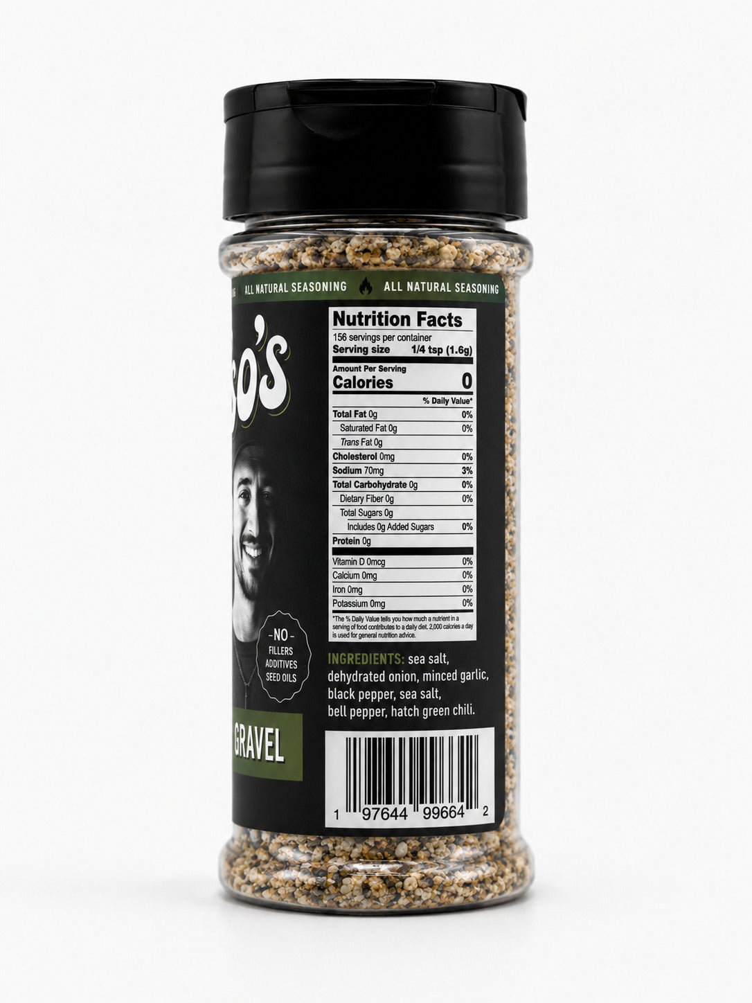 Cusos Gravel with a label on a white background