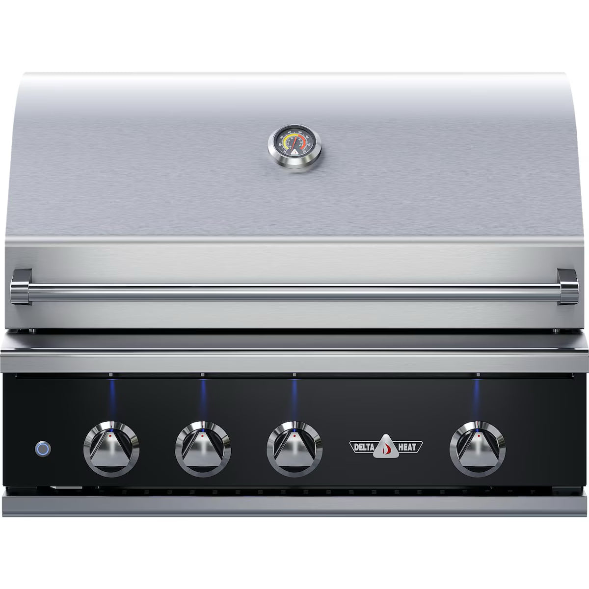 Delta Heat 32" Built in Grill with a black front on a white background