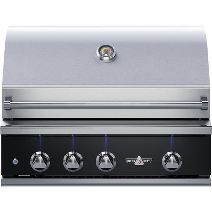 Delta Heat 32" Built in Grill with a black front on a white background