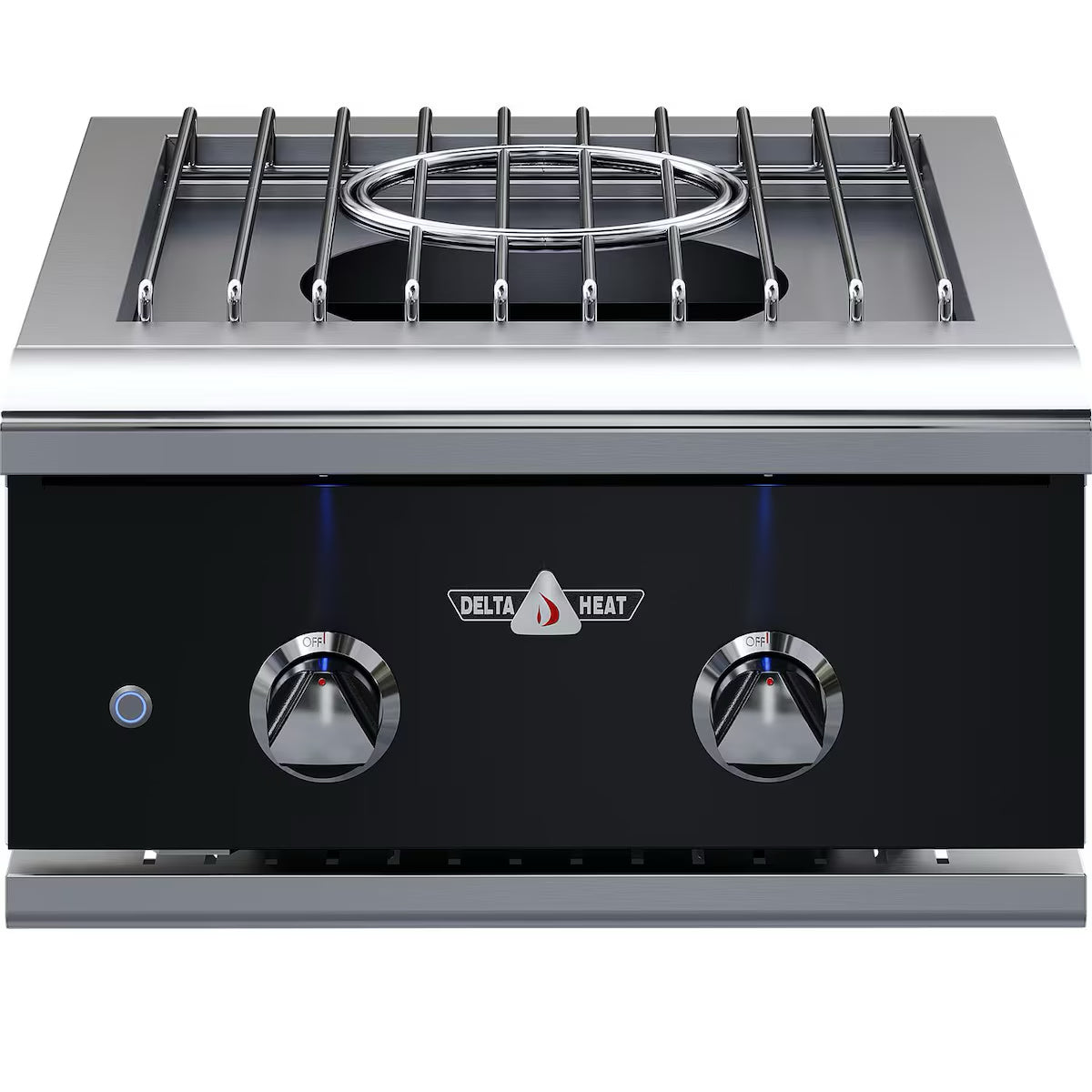 Delta Heat Power Burner with a black front on a white background